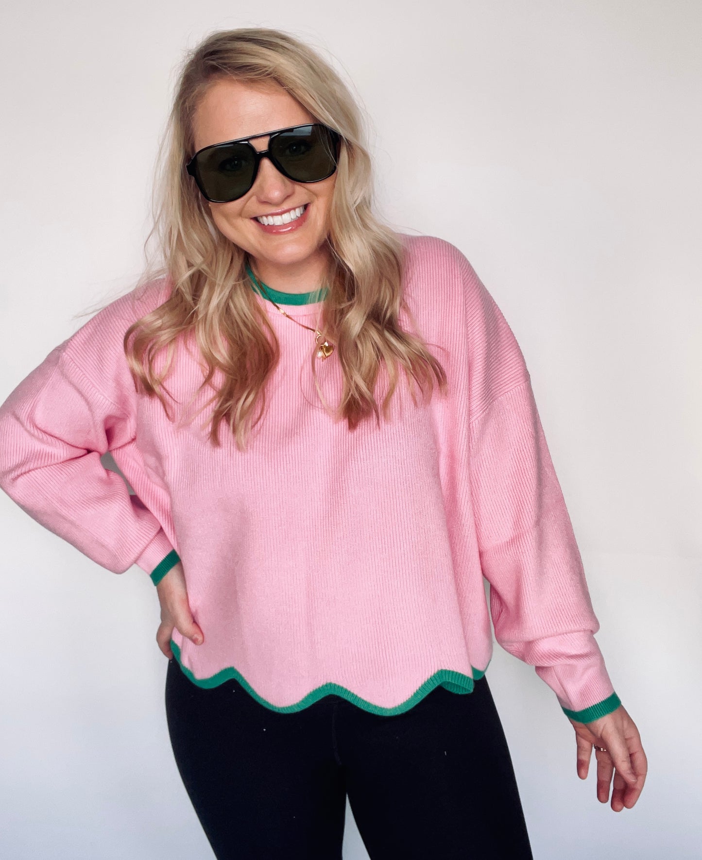 serena scallop sweater