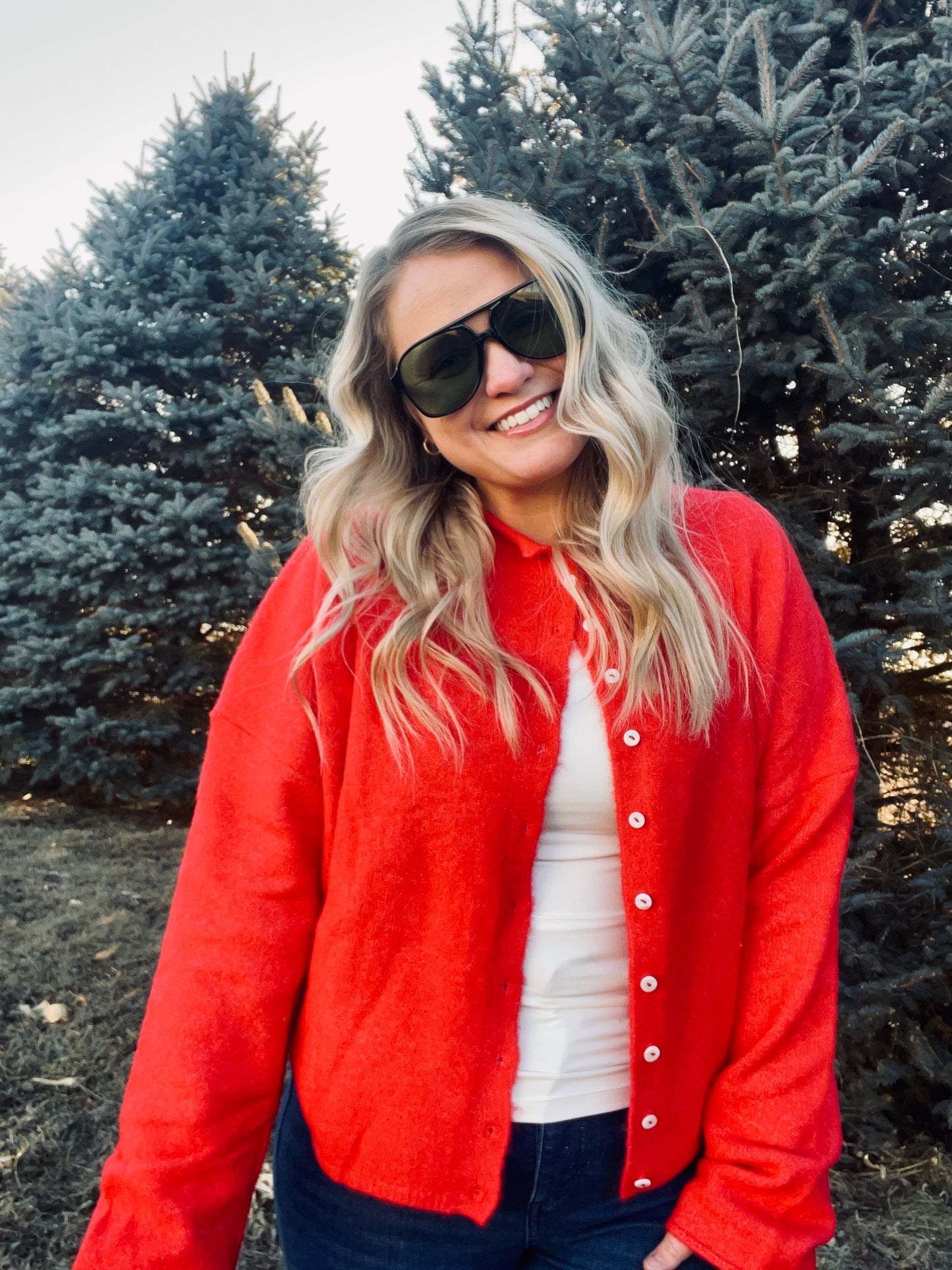Piper Cardi-Red