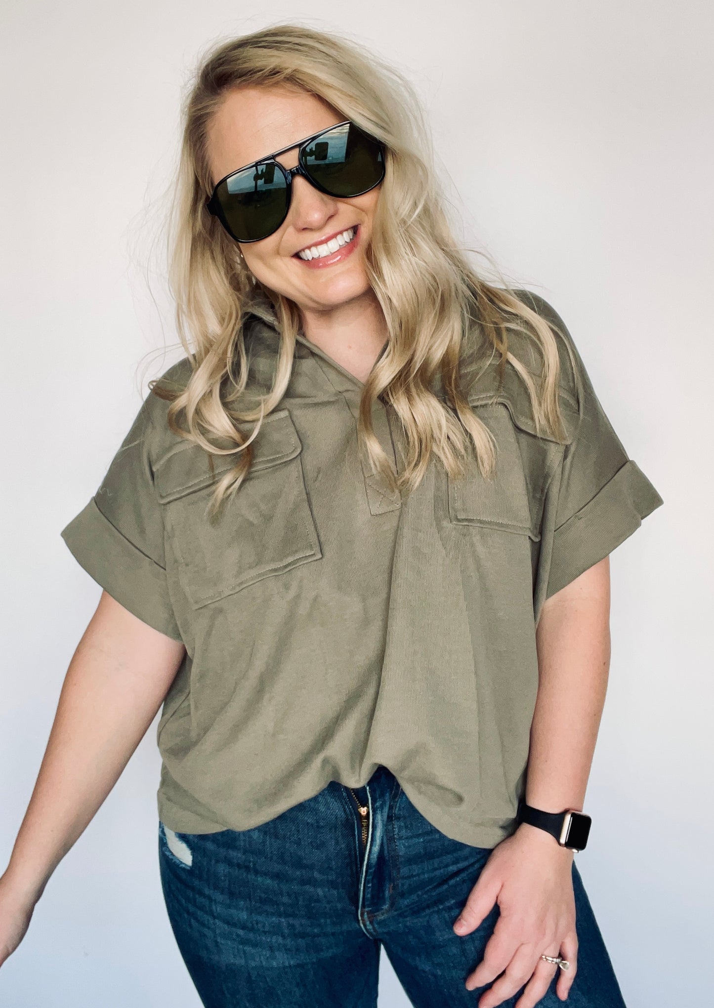 brooke pocket top