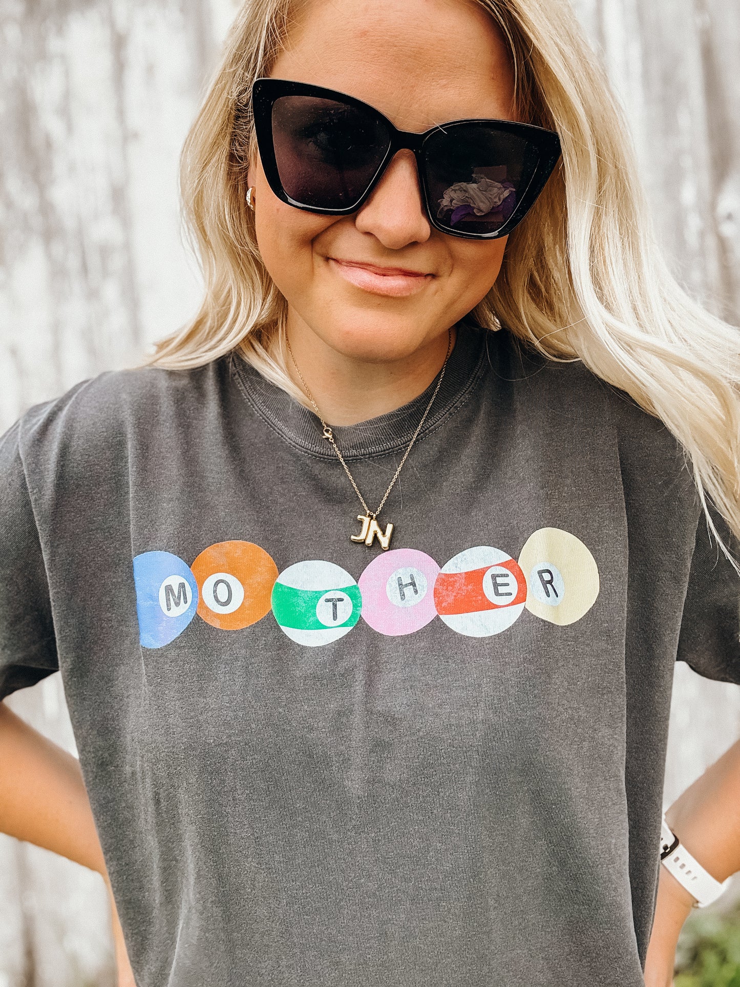 pool ball motherhood tee